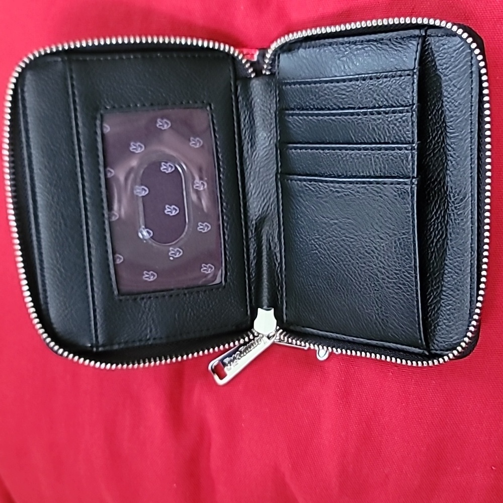 Disney Loungefly Black Wallet with Peace Hand - Picture 3 of 3